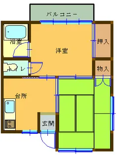 水口アパート【2階】の間取り