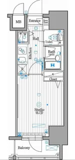 ガーラ・グランディ川崎【13階】の間取り