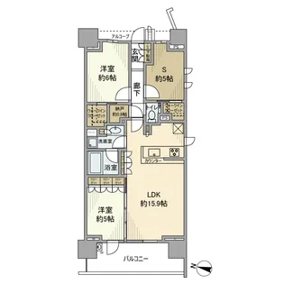 スカイティアラ ウエスト【7階】の間取り