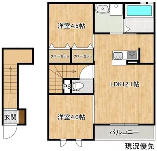 コルザ上乃木【2階】の間取り