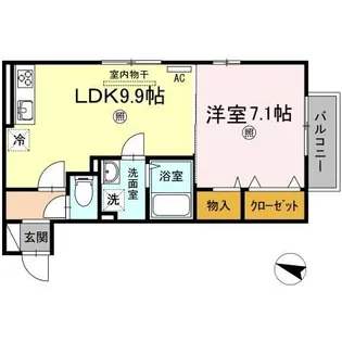 アヴァンサール 優【2階】の間取り