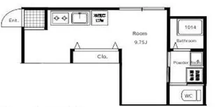 ヴォーノン曙橋【1階】の間取り