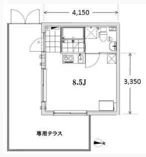 apartment KURO Sasazuka【1階】の間取り