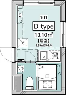 PROTO恵比寿III(プロトエビススリー)【1階】の間取り
