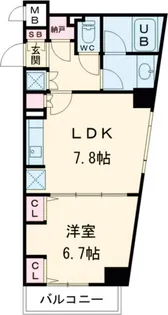 アジールコート中野坂上【7階】の間取り