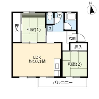 UR鶴川【4階】の間取り