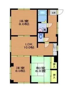 北一レジデンス【1階】の間取り