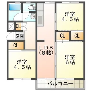 ビレッジハウス笹川48号棟【1階】の間取り
