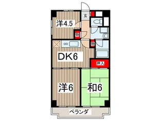 セントビレッヂ越谷【5階】の間取り
