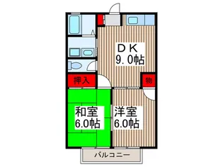 グリーンコーポ金崎【2階】の間取り