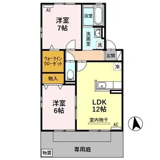 サニーコート C棟【1階】の間取り