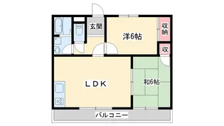 サングリーン衣笠【3階】の間取り