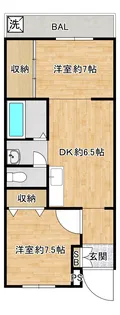 カサブランカ守口【1階】の間取り
