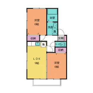 セジュール萩【1階】の間取り