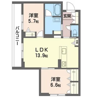 シャインバード【2階】の間取り