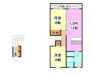 サンハイツ【2階】の間取り
