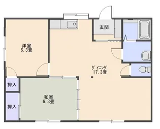 グリーンハイツ高木瀬【1階】の間取り