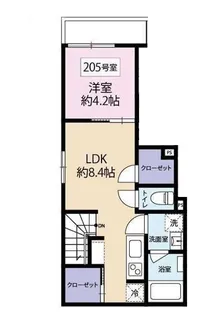 Y’s中野本町【2階】の間取り