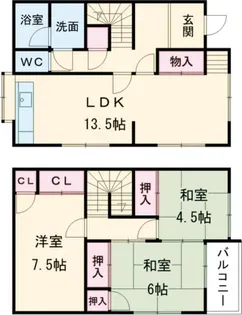 メゾネット松東の間取り