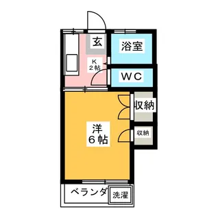 コーポベルグ【1階】の間取り