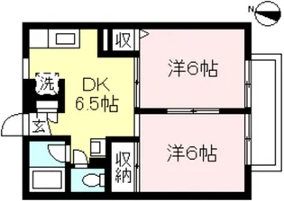 メルシー白鳥【1階】の間取り