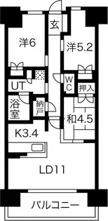 大阪ベイレジデンス【12階】の間取り