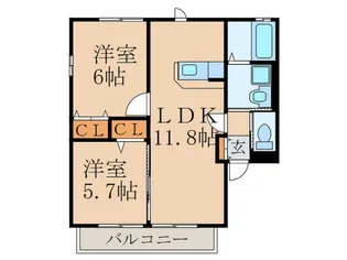 ファミーユA【1階】の間取り