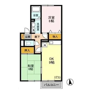 クレールシャンブル B【1階】の間取り