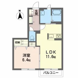 カーサ・ブランシェIII【1階】の間取り