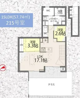 TAS経堂レジデンス【1階】の間取り
