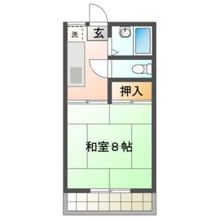 グリーンハイツ永井川A【2階】の間取り