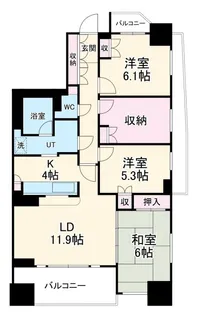 プラウド千種内山公園【8階】の間取り