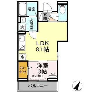 Aoiパレス溝の口【2階】の間取り
