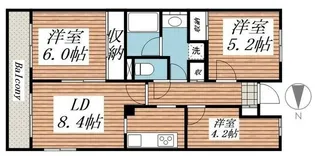 クレールメゾン【4階】の間取り