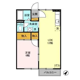 らぽーる梅園 AB【2階】の間取り