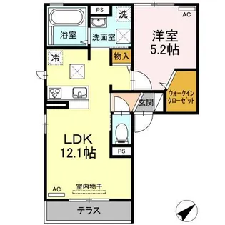 エバーグリーン A棟【2階】の間取り