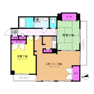 ワコーつきみ野ビレッジ【7階】の間取り