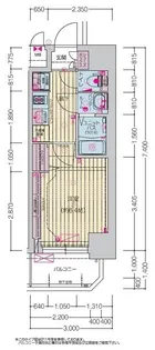 プレリス北巽駅前ラバルス【3階】の間取り