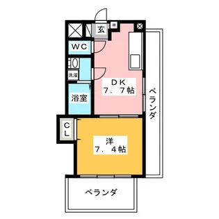 CLAIR HEIWA【3階】の間取り