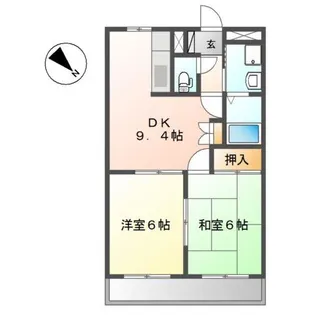 アルファーBAN【1階】の間取り