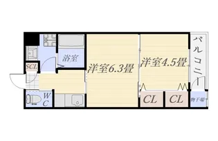 プランドール山田【1階】の間取り