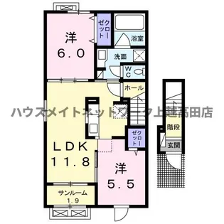 ル・ヴァヌルー I【2階】の間取り