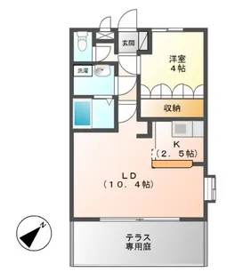 クレシア【1階】の間取り