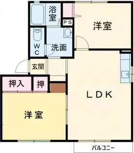 ディアス南王子B【2階】の間取り