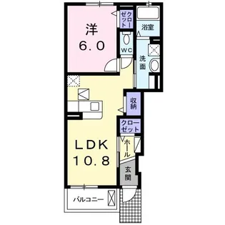 ラック・ド・ルーナII【1階】の間取り