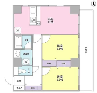 グランドゥール広尾【4階】の間取り