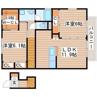 ラシーネ キュート【2階】の間取り