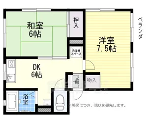 グランドハウス中井【1階】の間取り