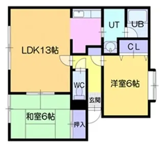 メープルハイム1・8【1階】の間取り
