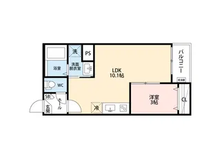 GRANDBLUE hoshimiyaII【1階】の間取り